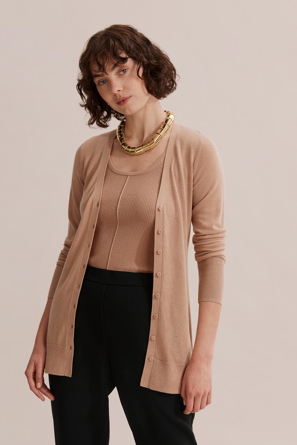Merino Wool Silk Cardigan