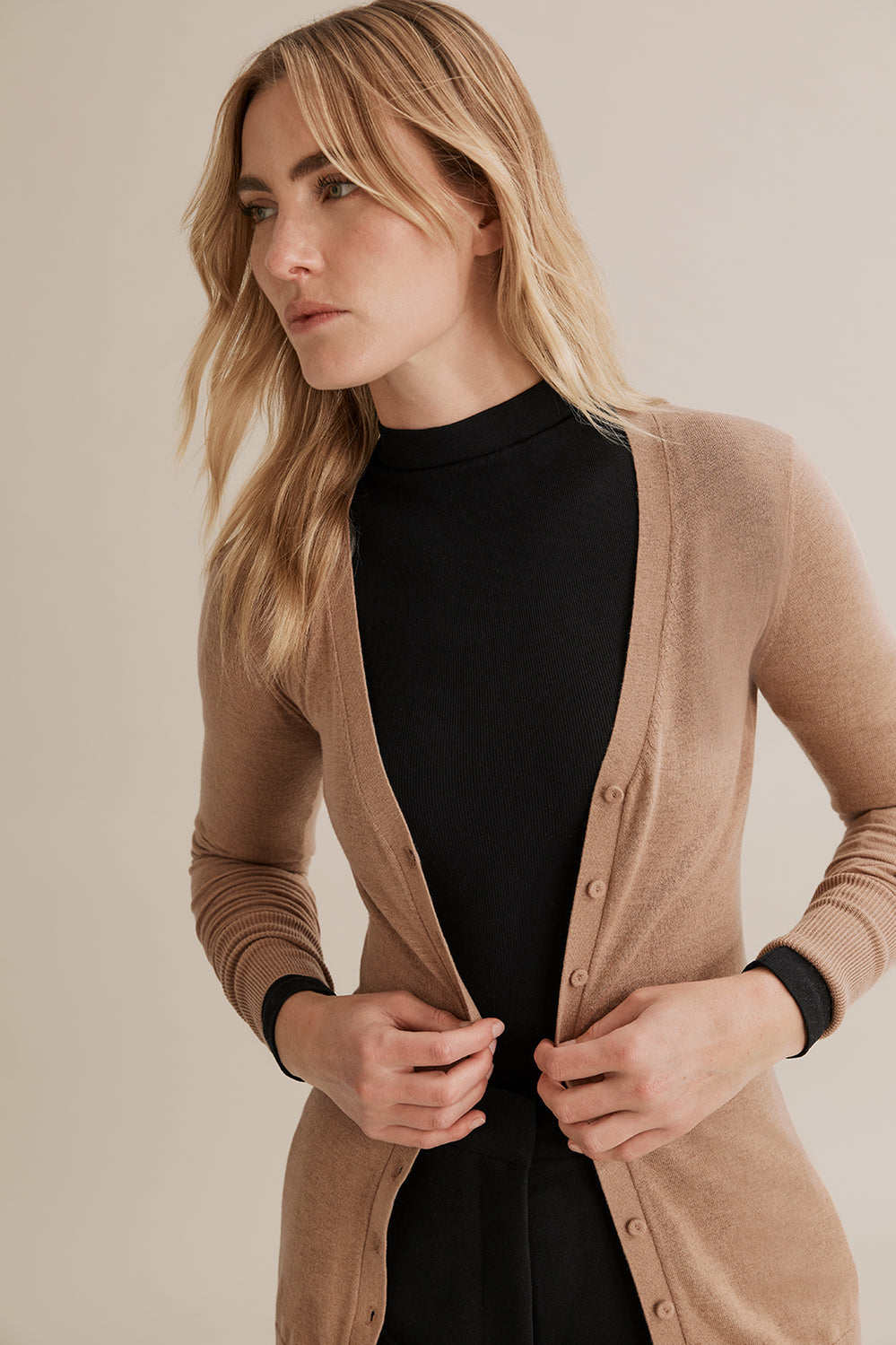Merino Wool Silk Cardigan