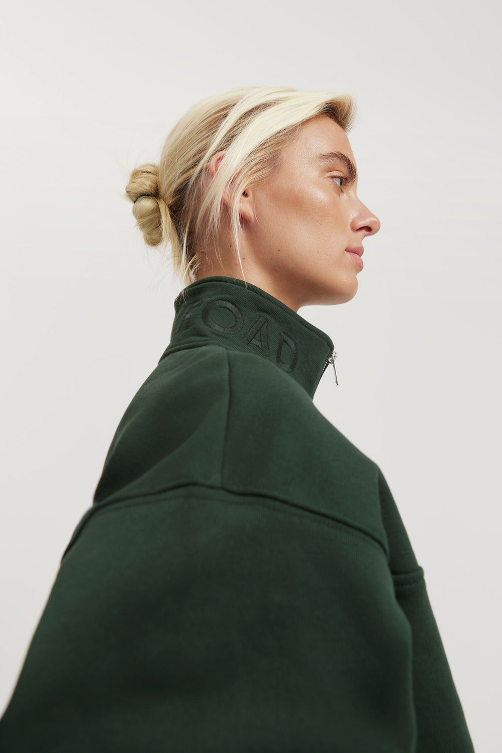 Cotton Zip Collar Sweat