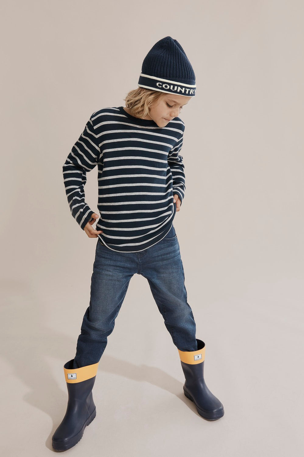 Cotton Double Faced Stripe T-Shirt