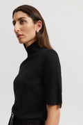 Merino Wool Silk Short Sleeve Knit