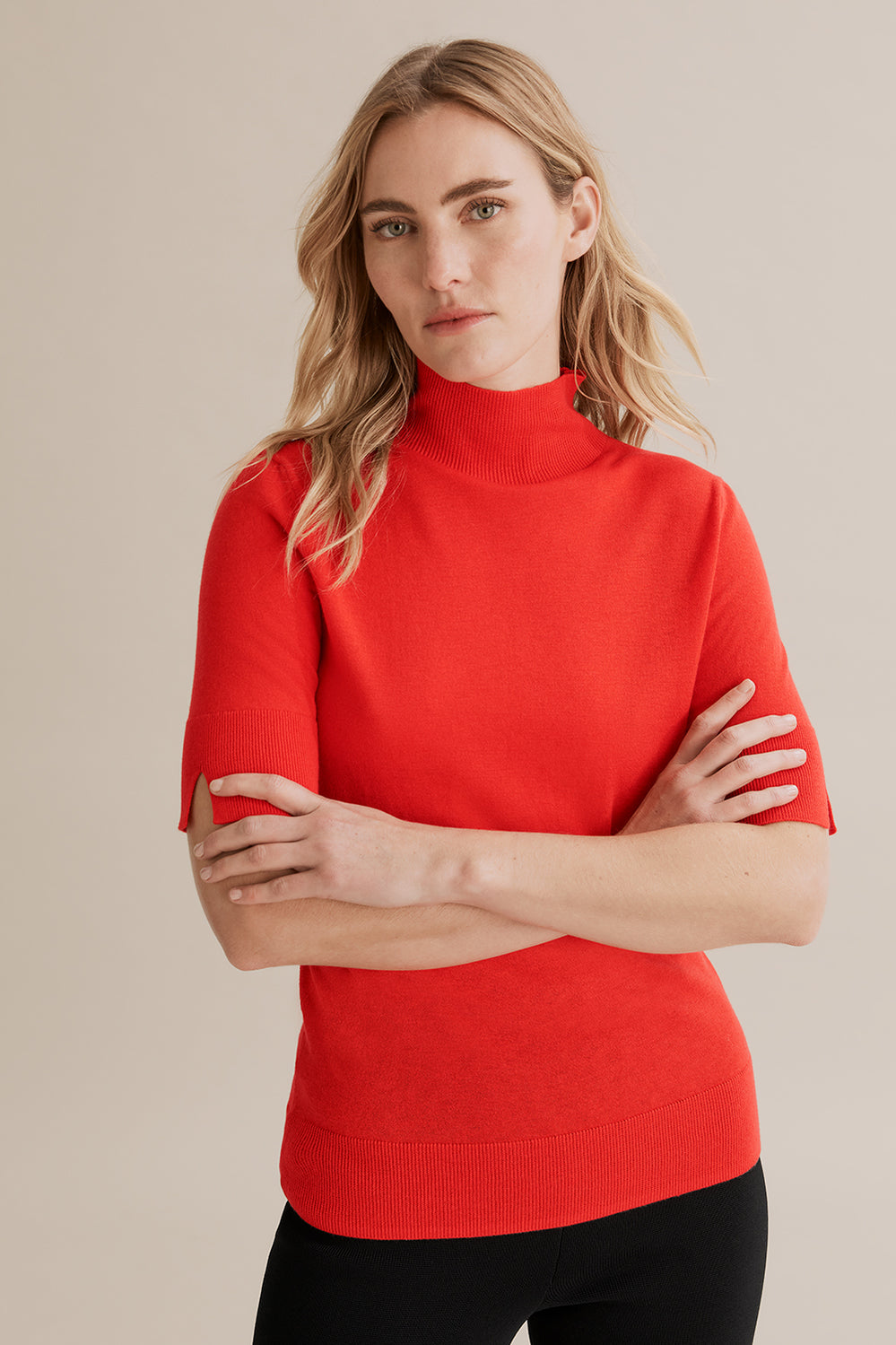 Merino Wool Silk Short Sleeve Knit
