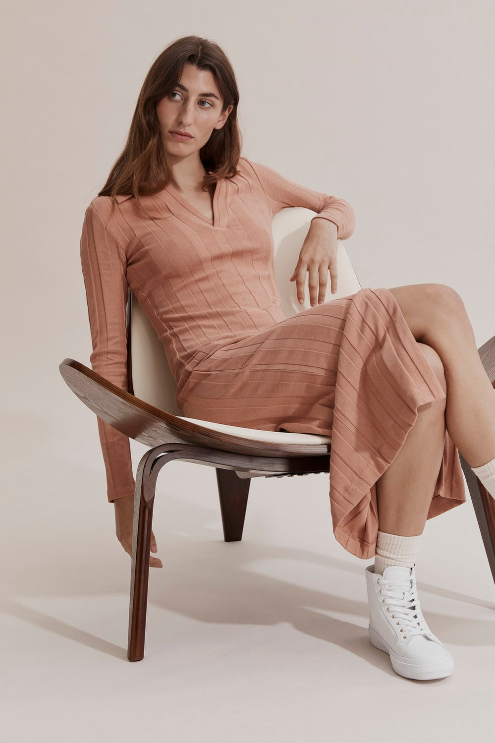 Collared Rib Dress