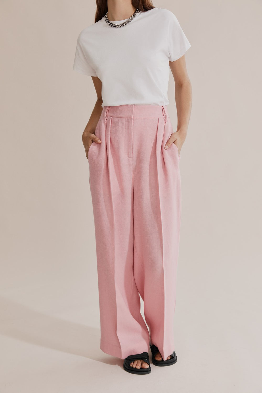 Wool Wide Leg Pant