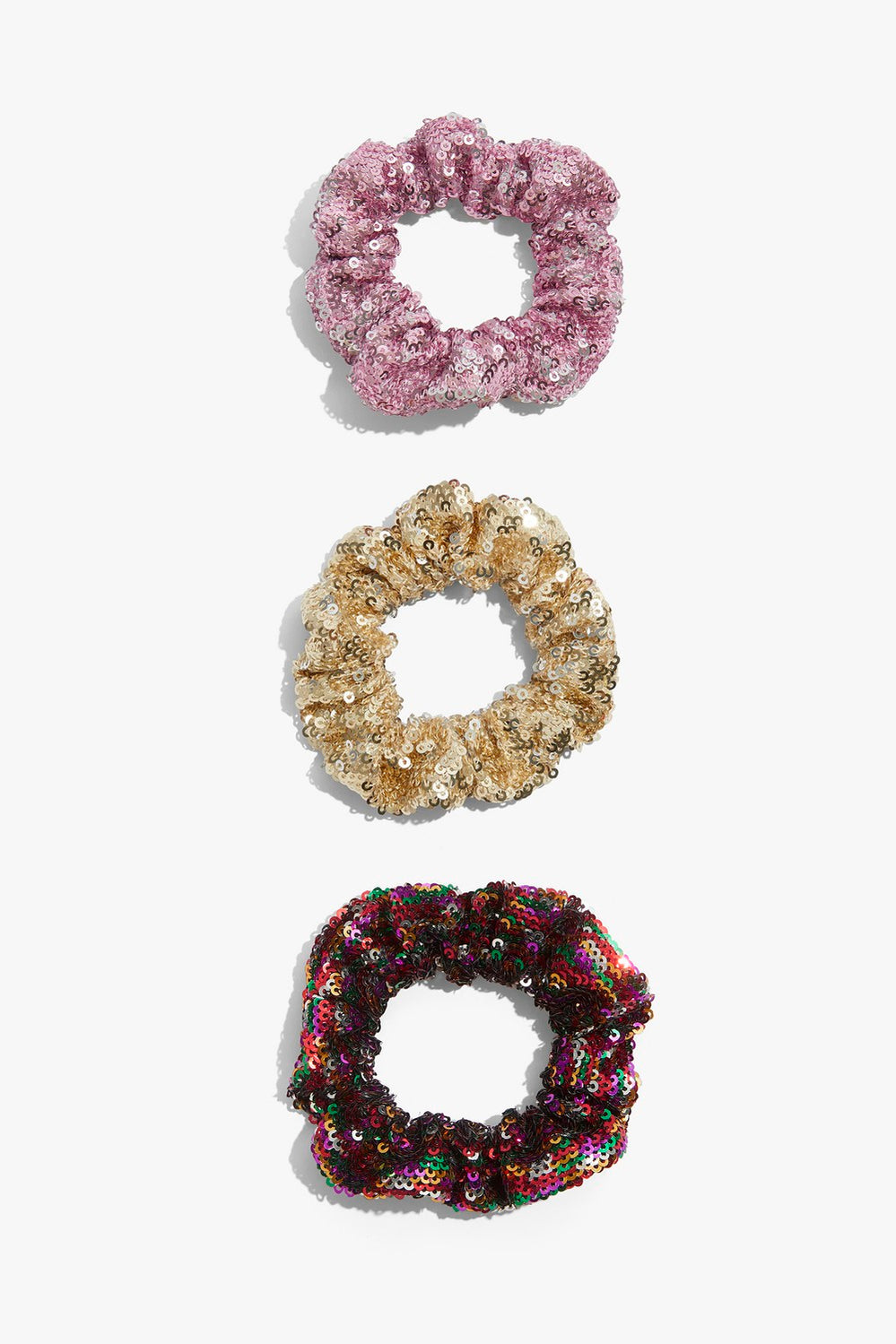 Sequin Scrunchie Pack Of 3