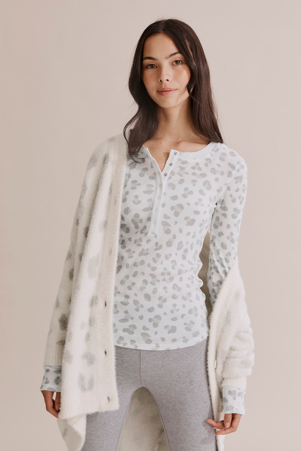 Teen Cotton Rib Leopard T-Shirt