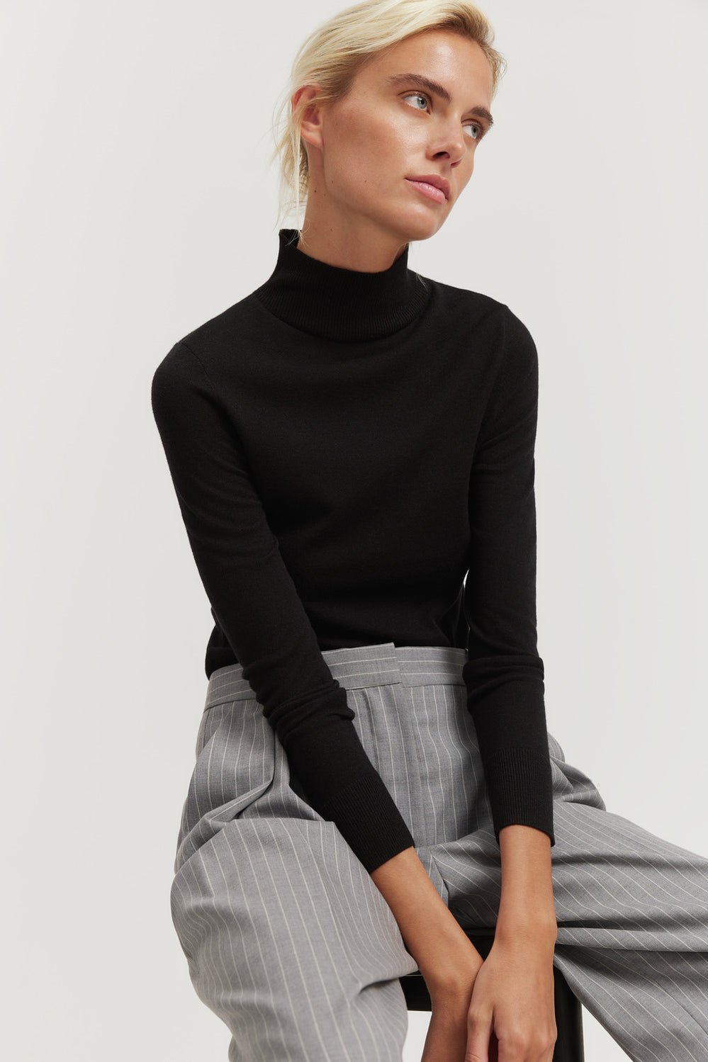 Merino Wool Silk Long Sleeve Knit