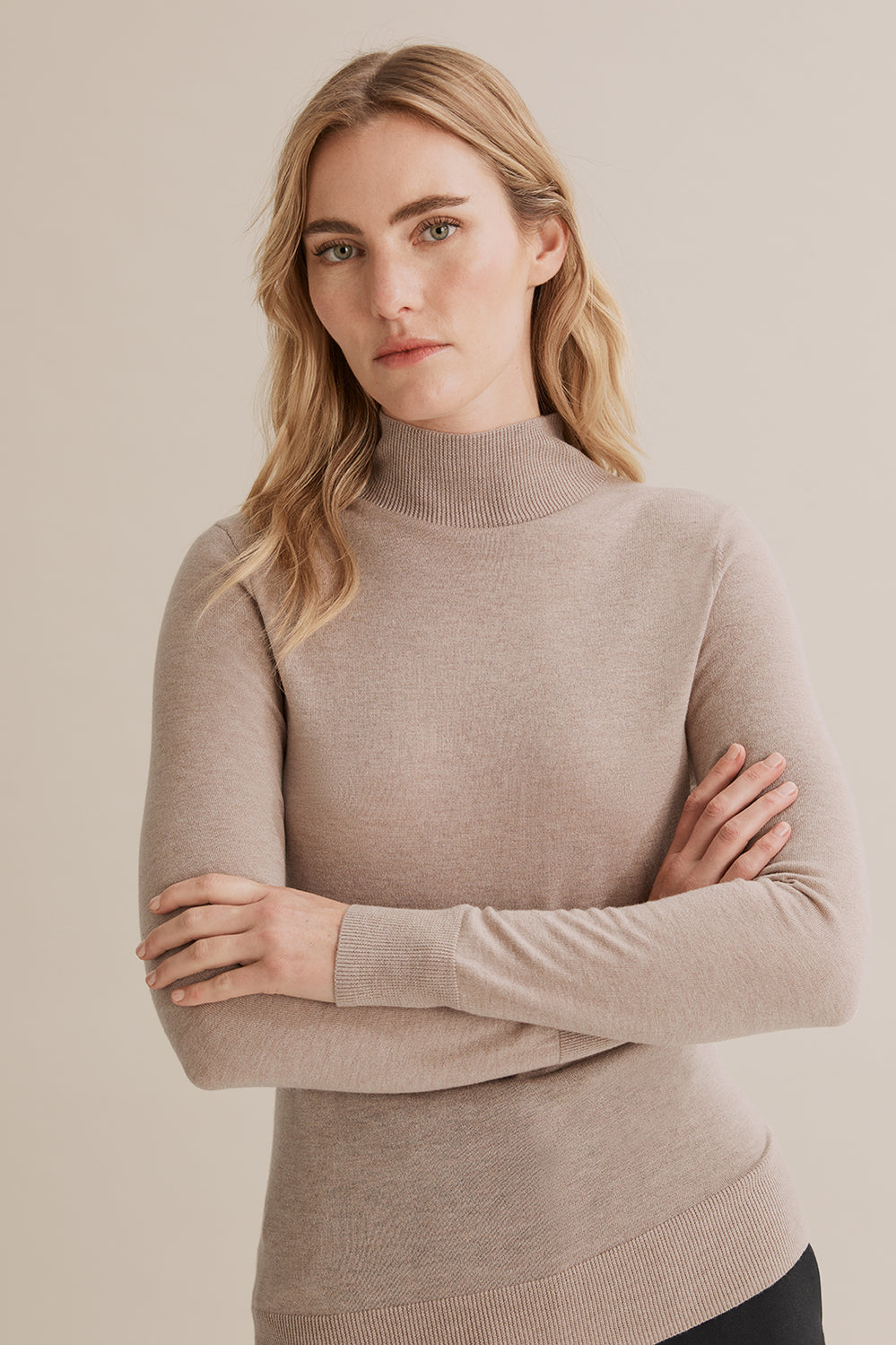 Merino Wool Silk Long Sleeve Knit