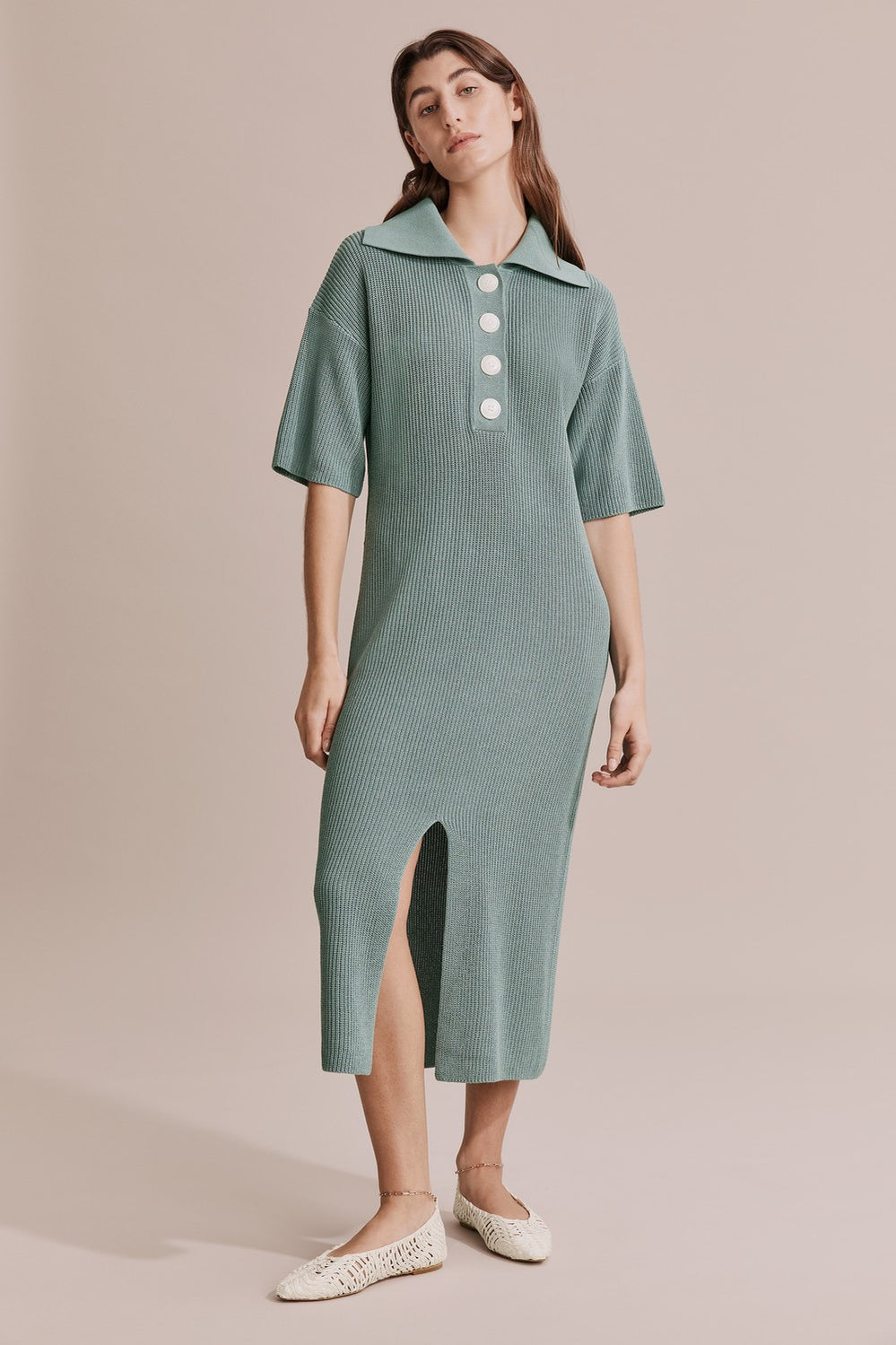 Knit Polo Dress