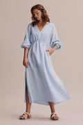 Linen Tie Side Maxi Dress