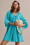 Gathered Neck Mini Dress