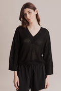 Mesh V-Neck Knit