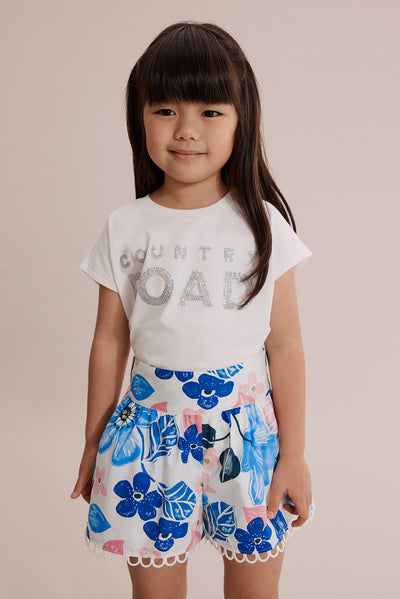 Cotton Logo Sequin T-Shirt