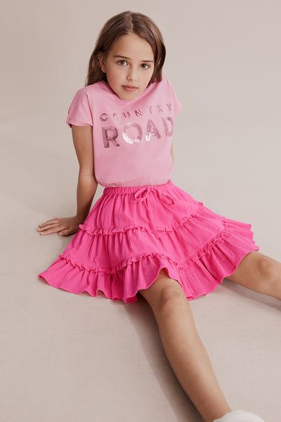 Cotton Logo Sequin T-Shirt