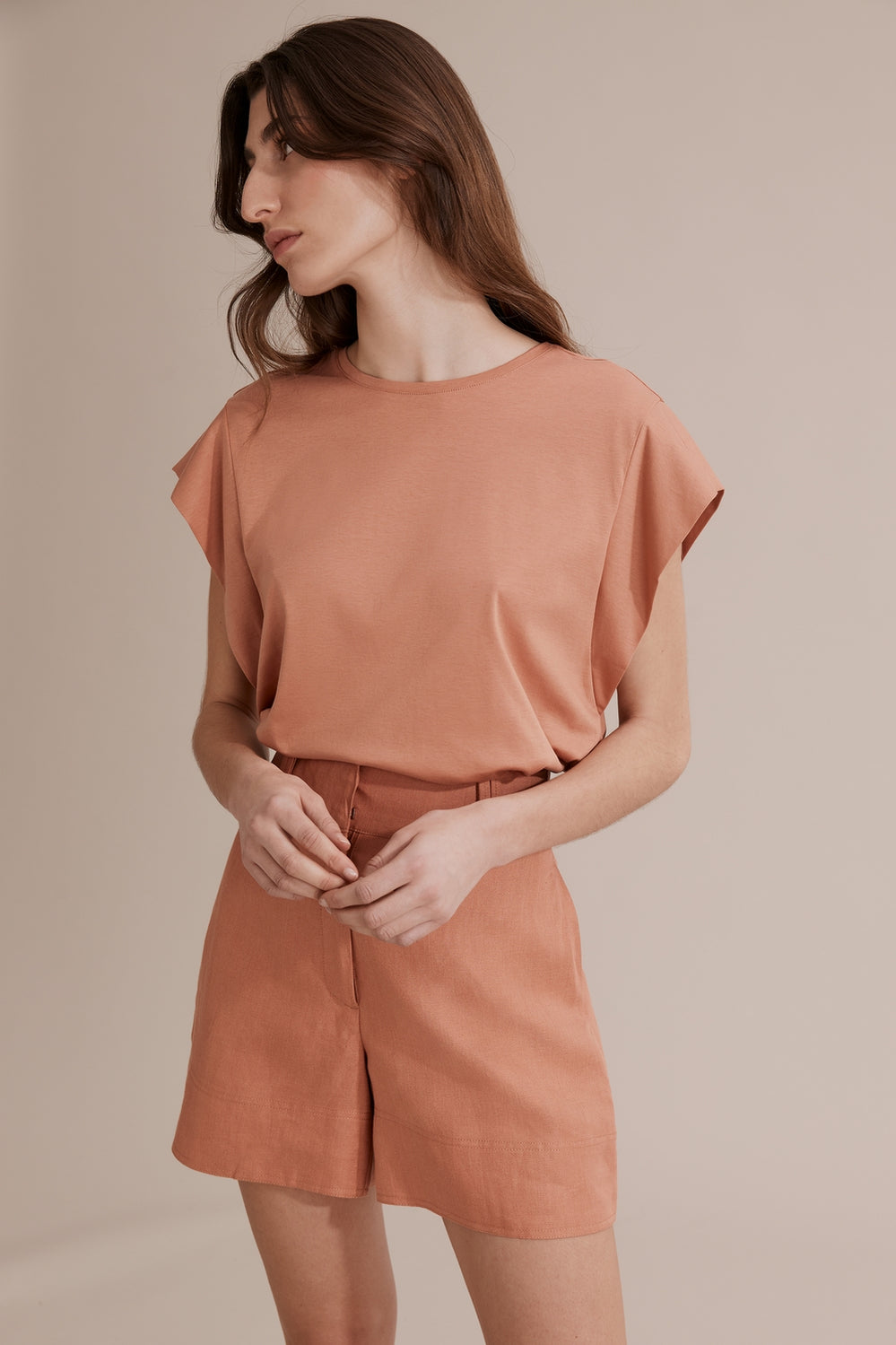 Mercerised Extended T-Shirt