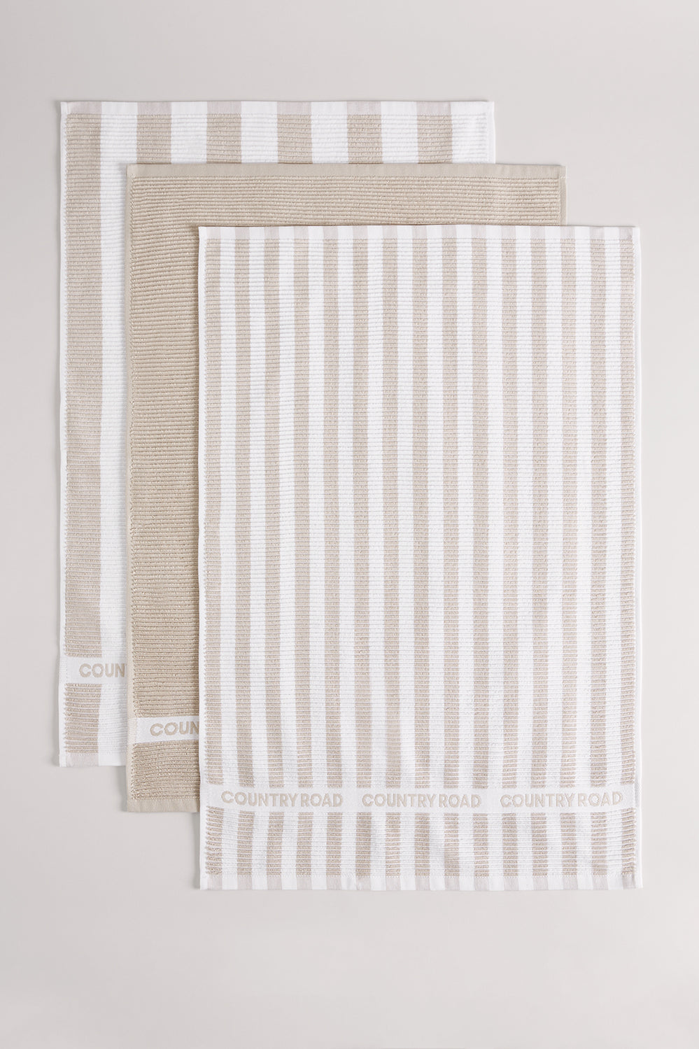 Cr Stripe Australian Cotton Tea Towel Pack Of 3
