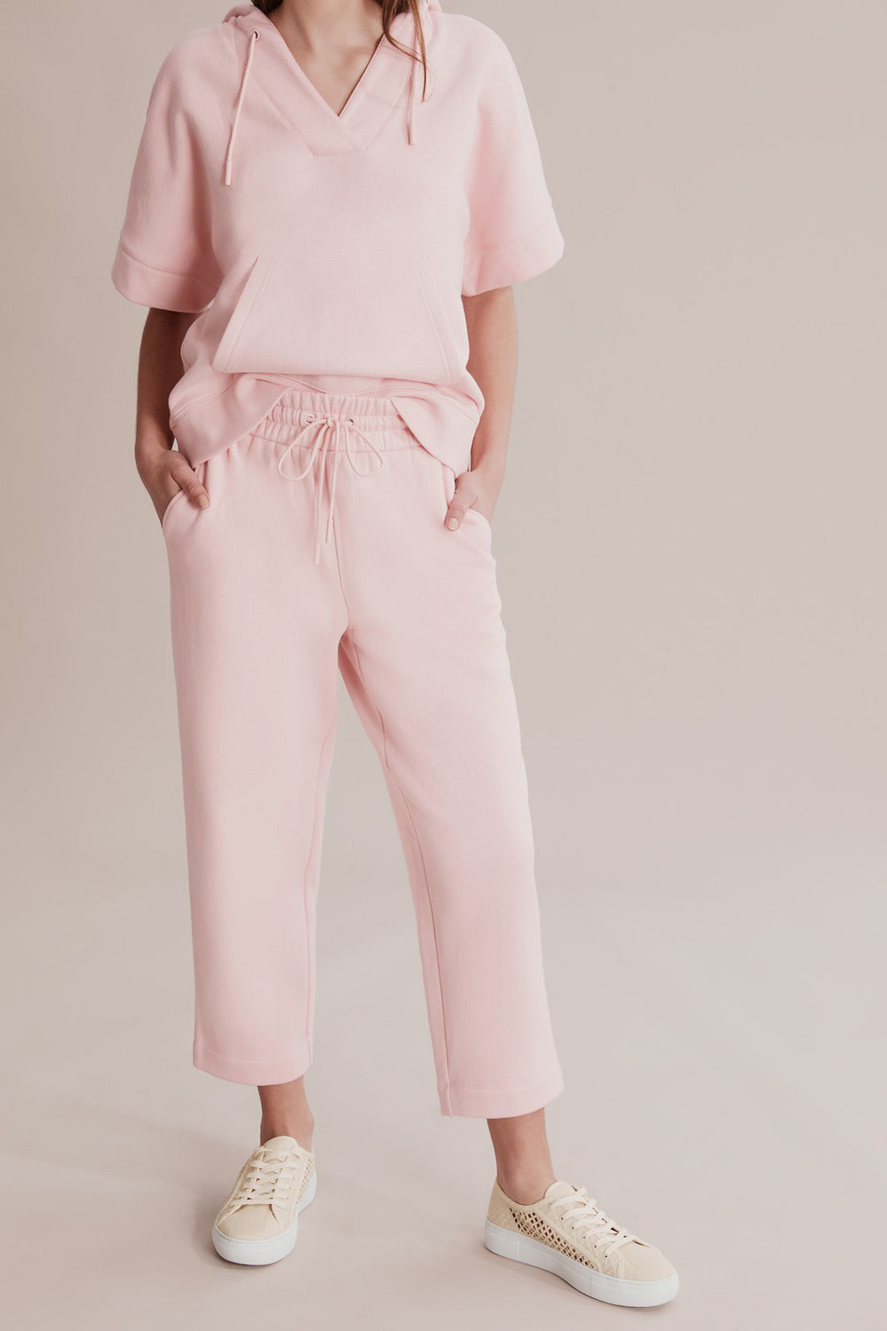 Cotton Cropped Track Pant