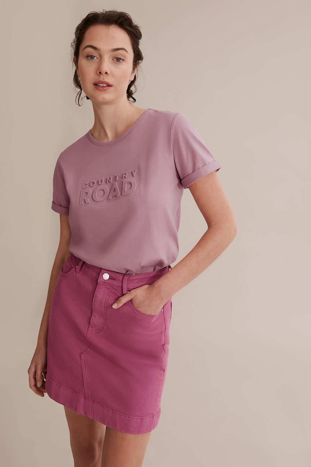 Cotton Modern Embossed T-Shirt