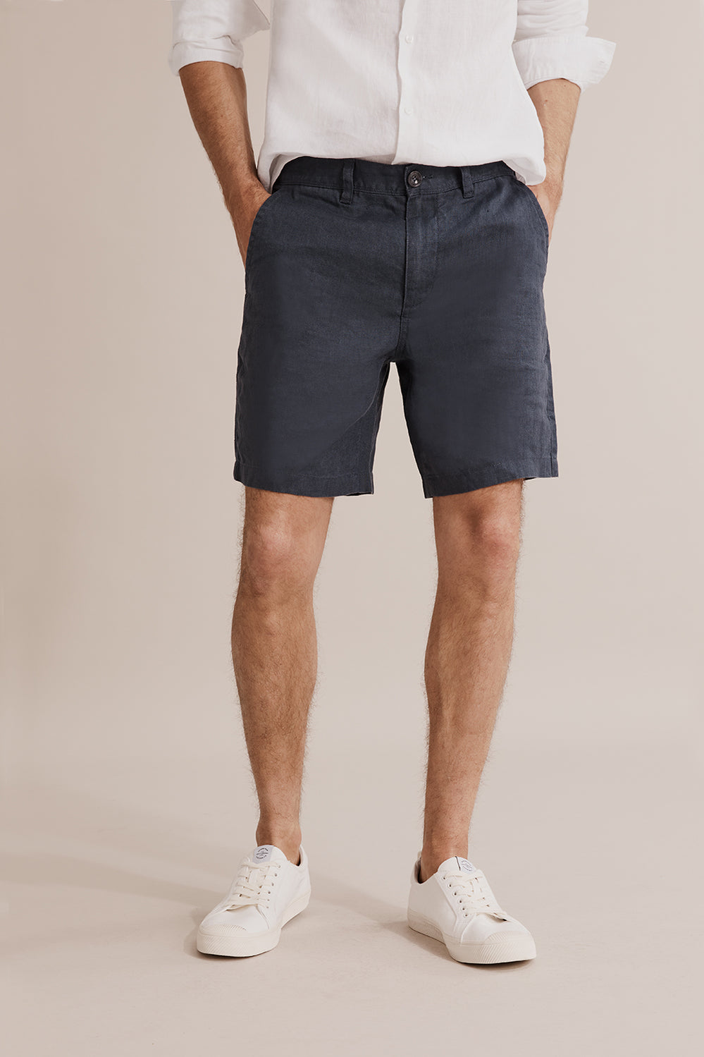 Linen Button Front Short