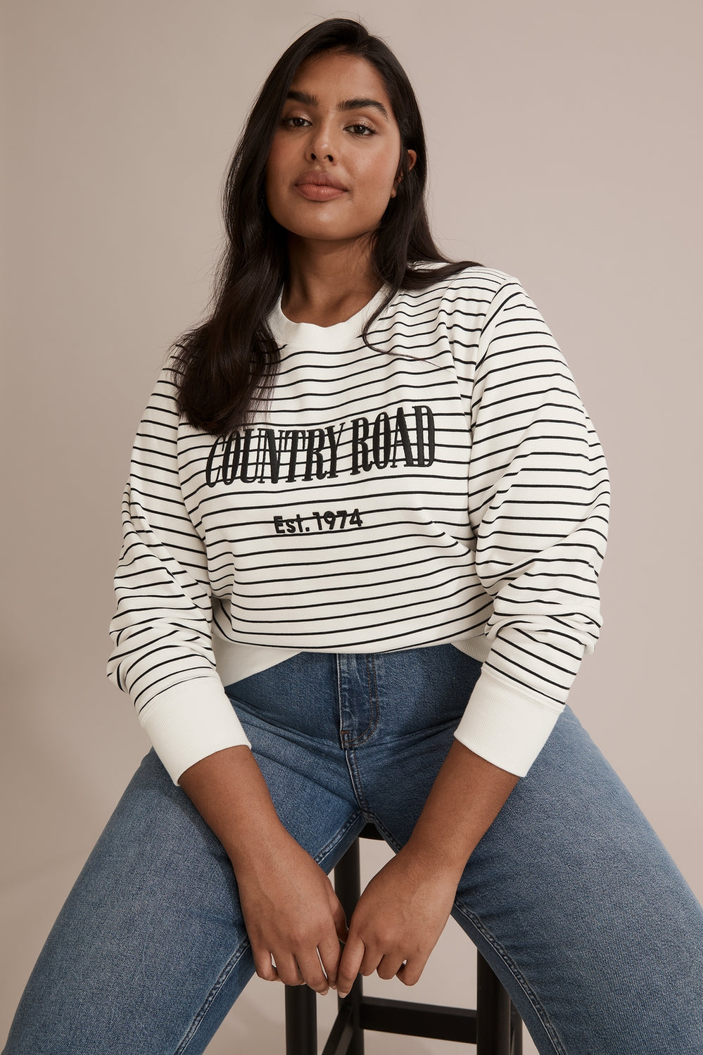 Cotton Stripe Heritage Sweat