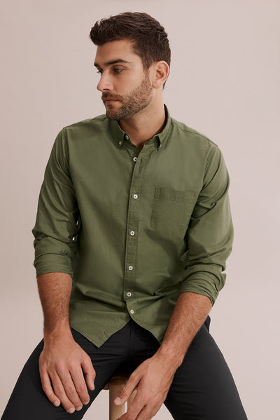 Regular Fit Washed Oxford Shirt