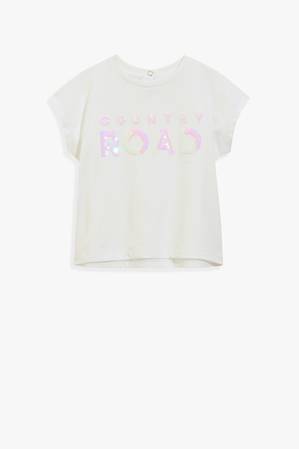 Organically Grown Cotton Sequin Logo T-Shirt