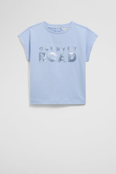 Organically Grown Cotton Sequin Logo T-Shirt