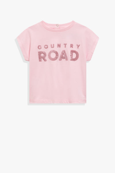 Organically Grown Cotton Sequin Logo T-Shirt
