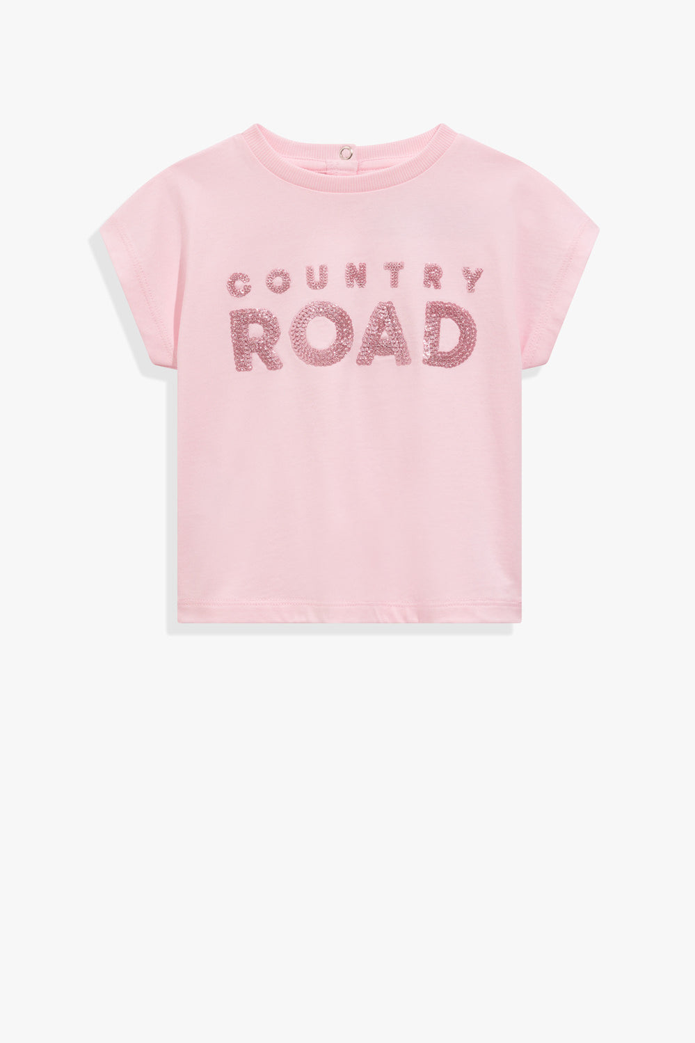 Organically Grown Cotton Sequin Logo T-Shirt