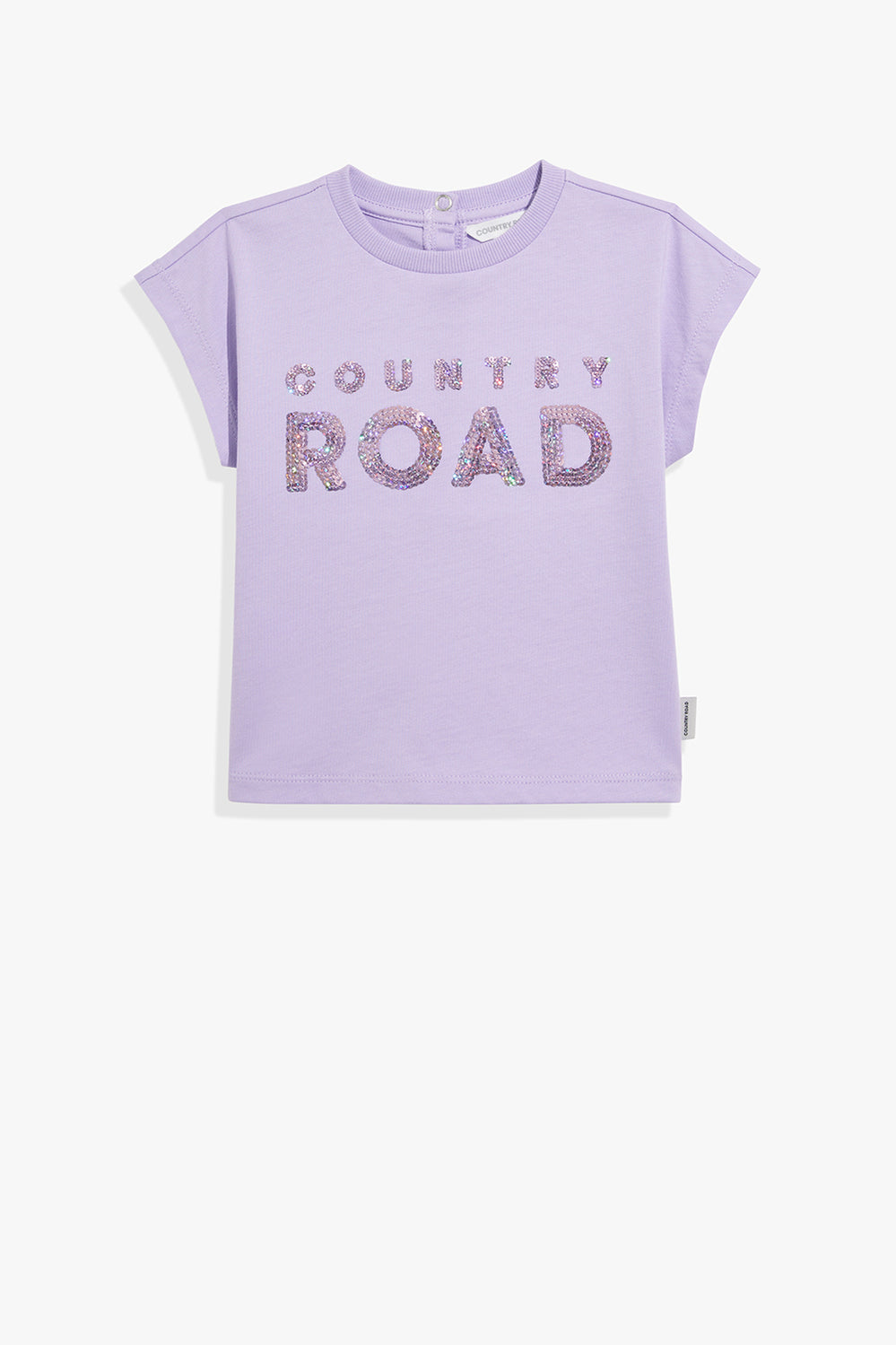 Organically Grown Cotton Sequin Logo T-Shirt