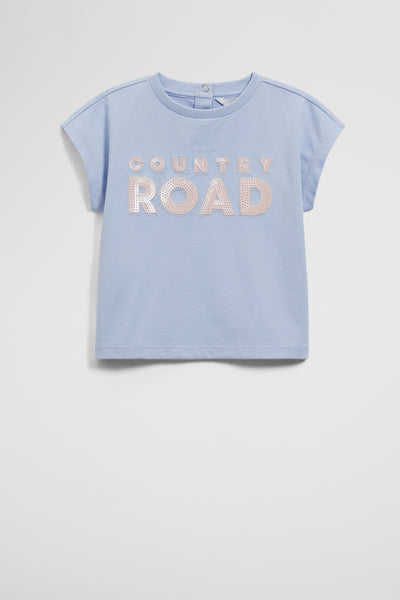 Organically Grown Cotton Sequin Logo T-Shirt