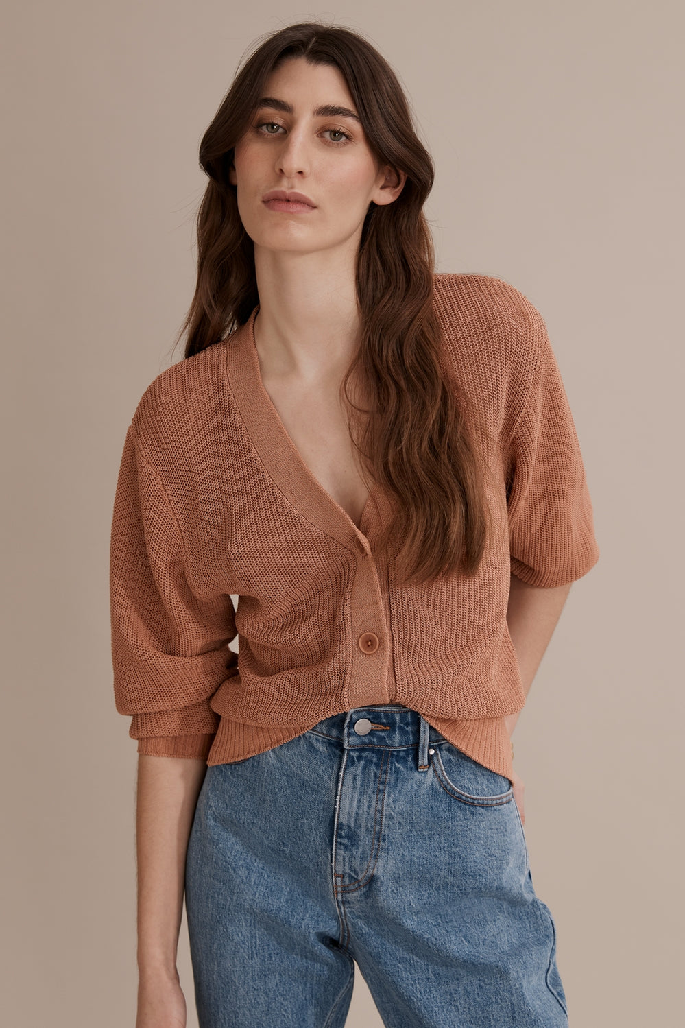 Mesh Knit Cardigan