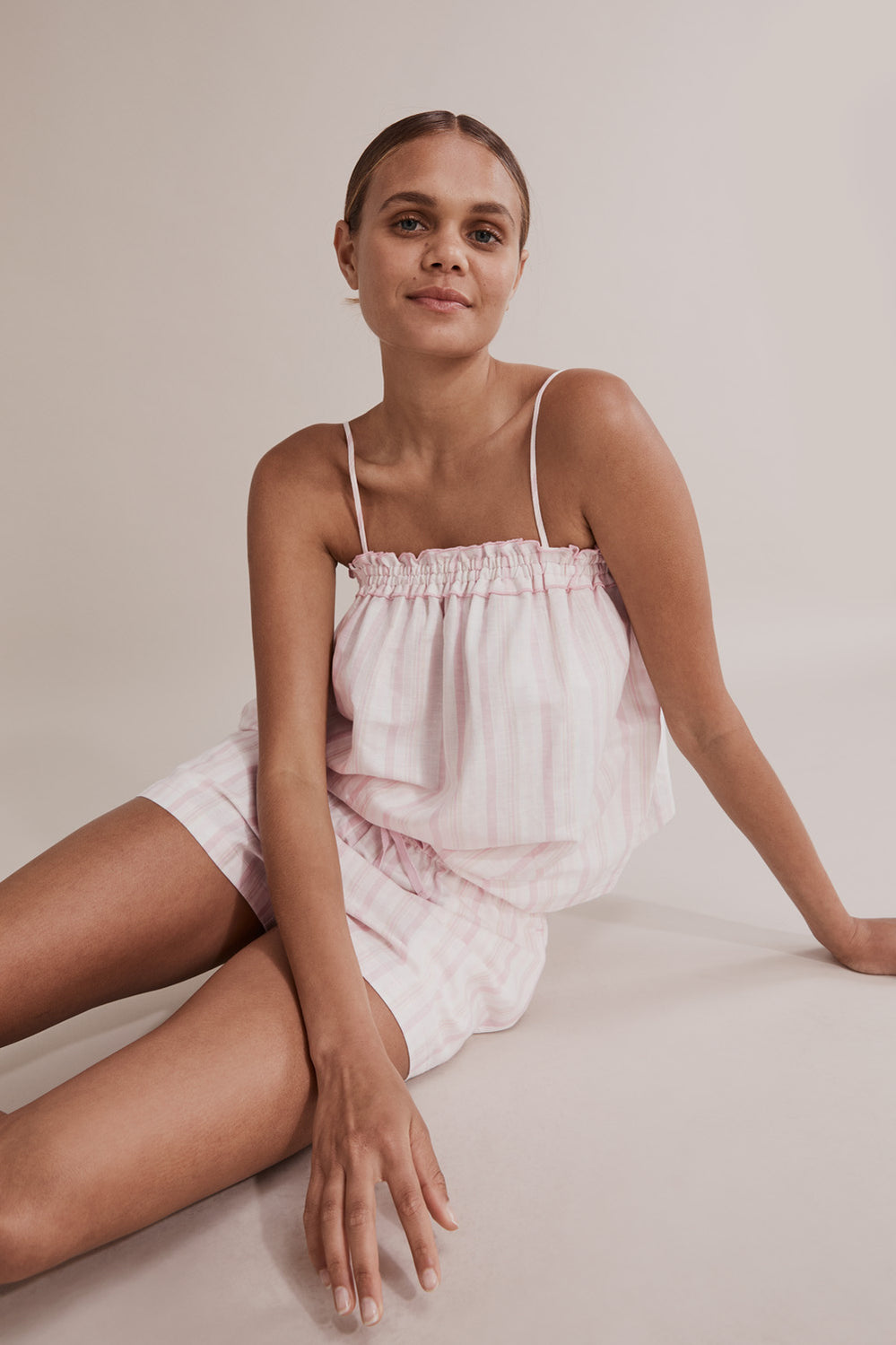 Linen Ruffle Cami