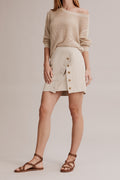 Linen Twill Mini Skirt