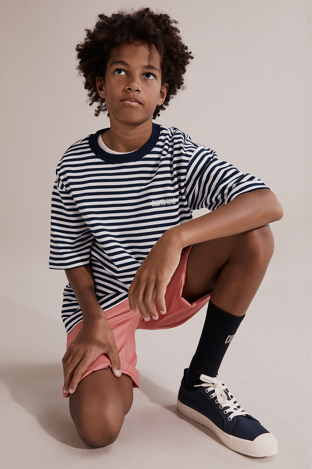 Teen Cotton Oversized Stripe T-Shirt