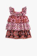 Flower Spliced Dress