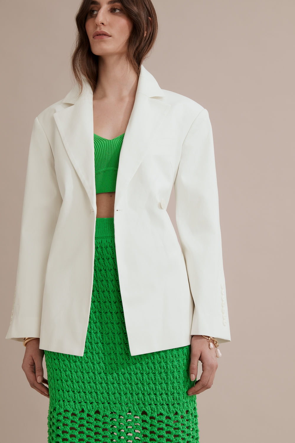 Double Breasted Cinched Blazer