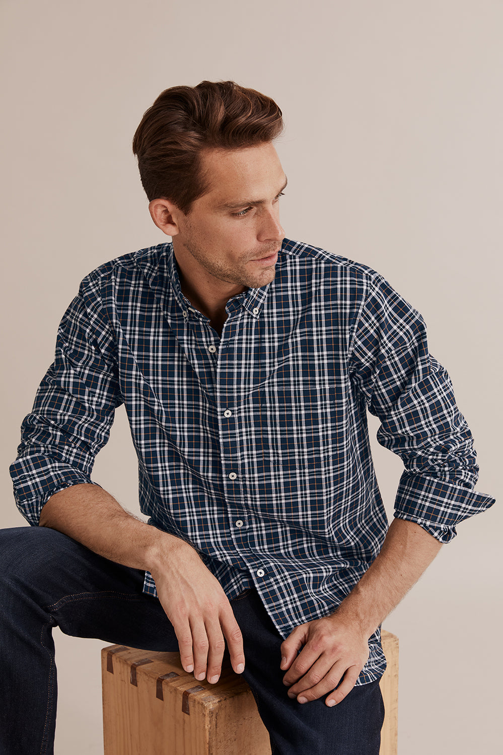 Regular Fit Plaid Check Shirt