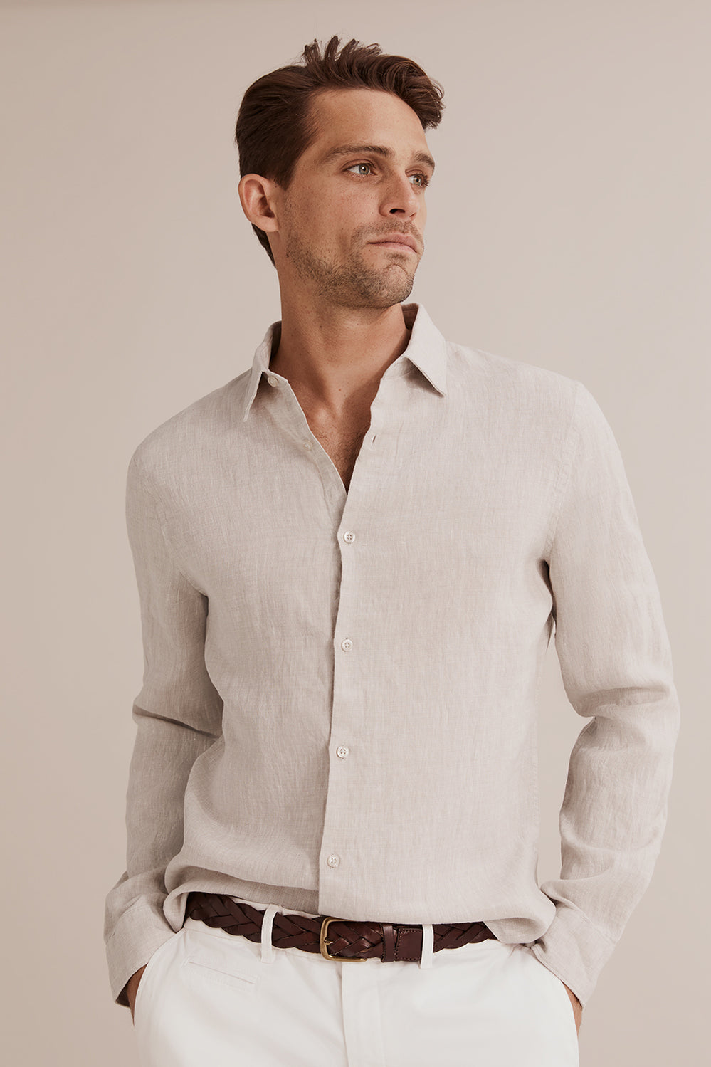 Slim Fit Linen Shirt