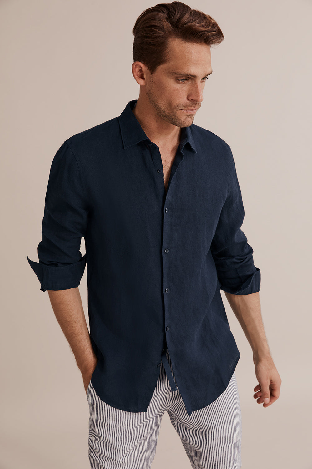Slim Fit Linen Shirt