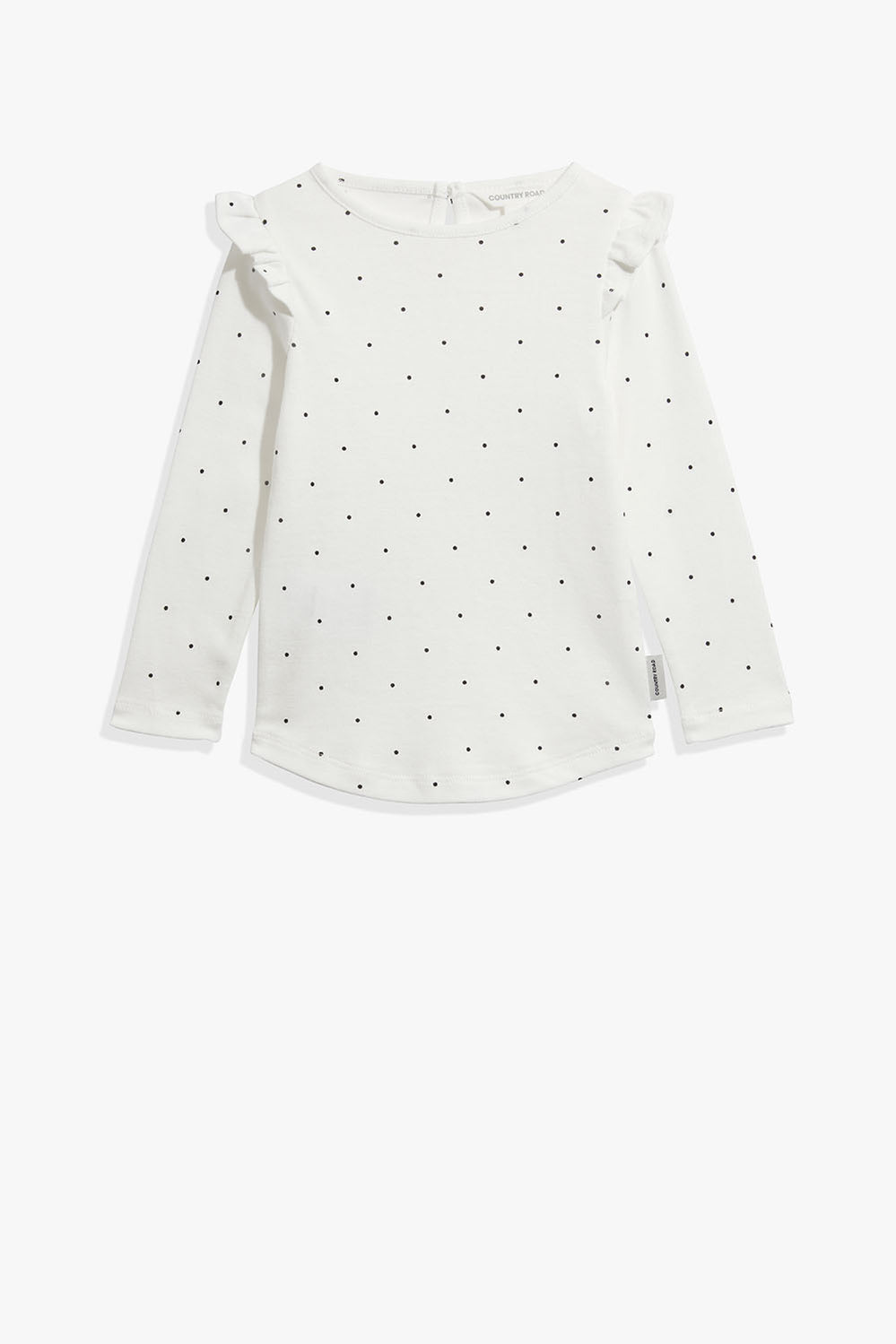 Cotton Pin Dot Frill T-Shirt