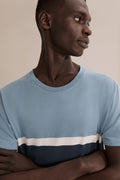 Block Stripe Pima Crew T-Shirt