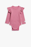 Cotton Leopard Rib Long Sleeve Bodysuit