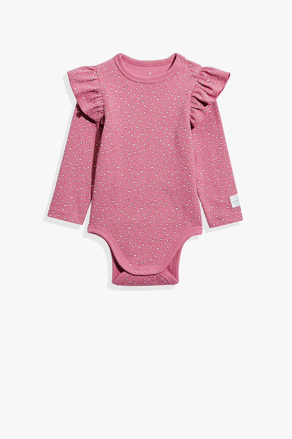 Cotton Leopard Rib Long Sleeve Bodysuit