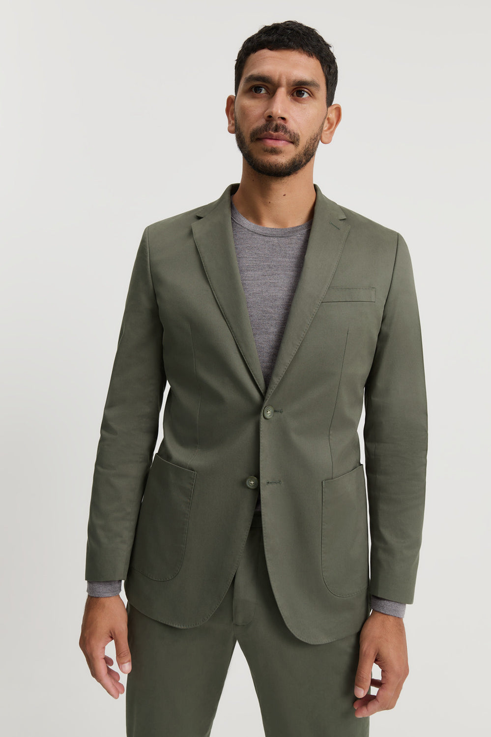Slim Fit Cotton Stretch Blazer