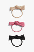 Bow Hair Tie Pack Of 3