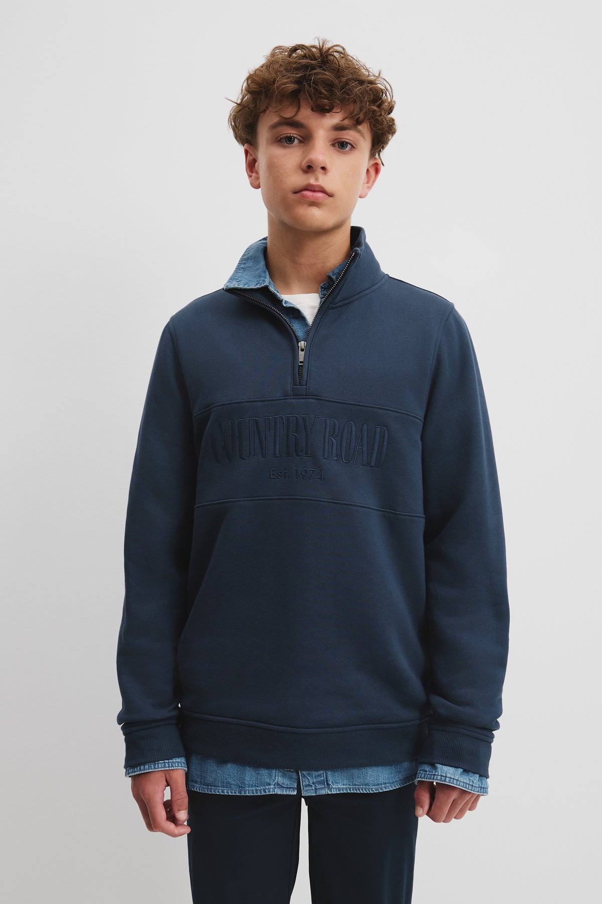 Teen Australian Cotton Heritage Half Zip Sweat