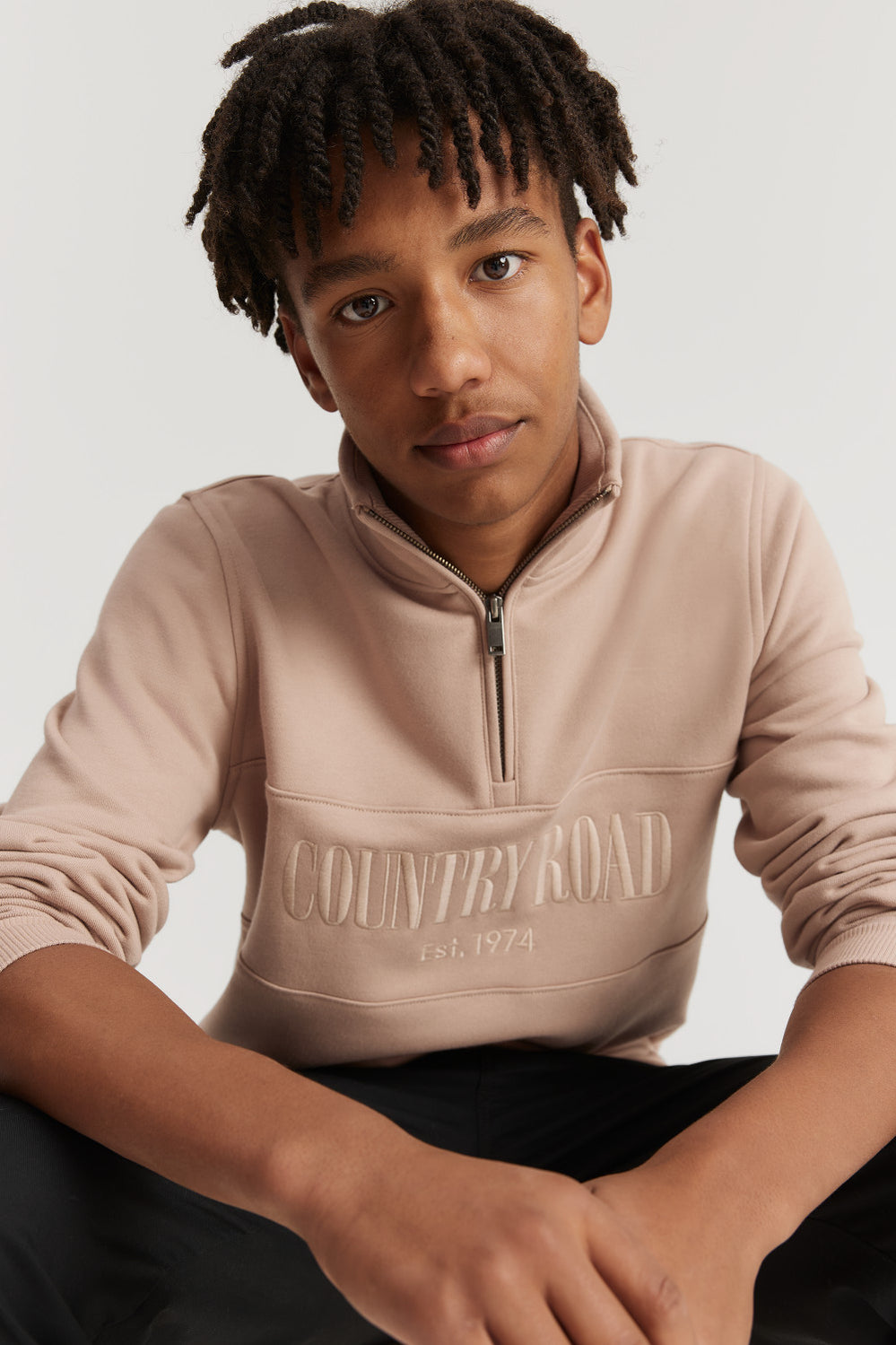 Teen Australian Cotton Heritage Half Zip Sweat