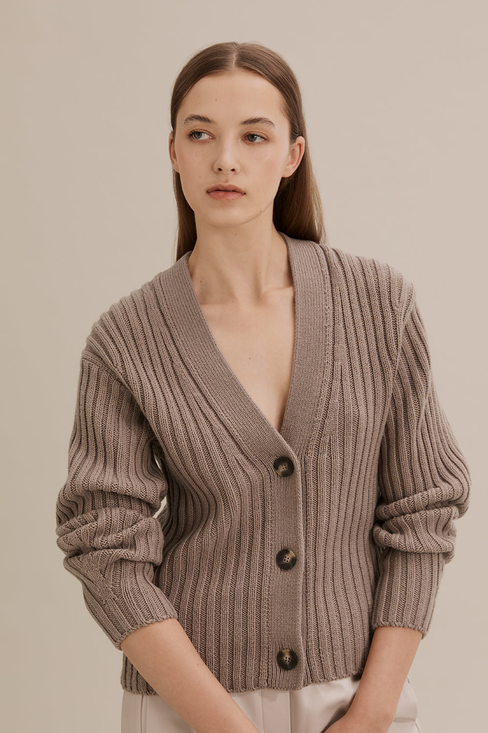 Ribbed Cardigan