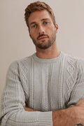 Cotton Cable Crew Knit
